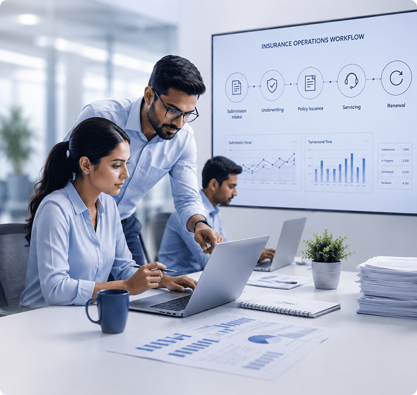 Insurance operations team